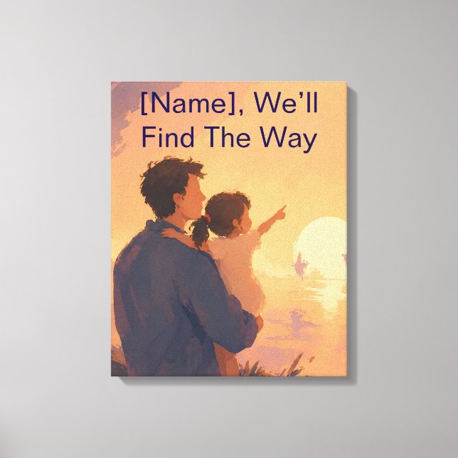 Personalised Fathers Day Gift From Daughter  Canvas Print (Front)