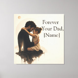 Personalised Fathers Day Gift From Daughter Canvas Print