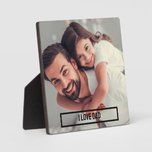 Personalised Fathers Day Gift I Love Dad Photo Plaque
