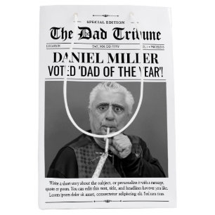 Personalised Father's Day Newspaper Gift Bag 