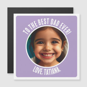 Personalised Father's Day Photo Best Dad Gift Magnetic Invitation