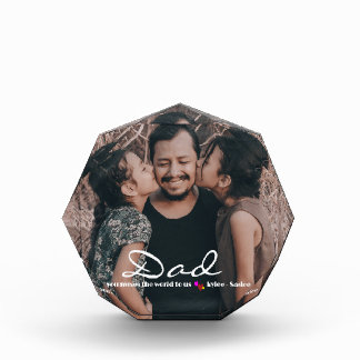 Personalised Father's Day Photo Block Gift For Dad
