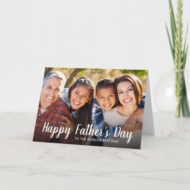Personalised Father's Day Photo Card for Dad (Front)