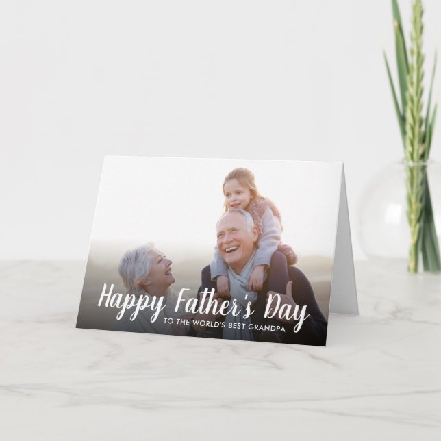 Personalised Father's Day Photo Card for Grandpa (Front)