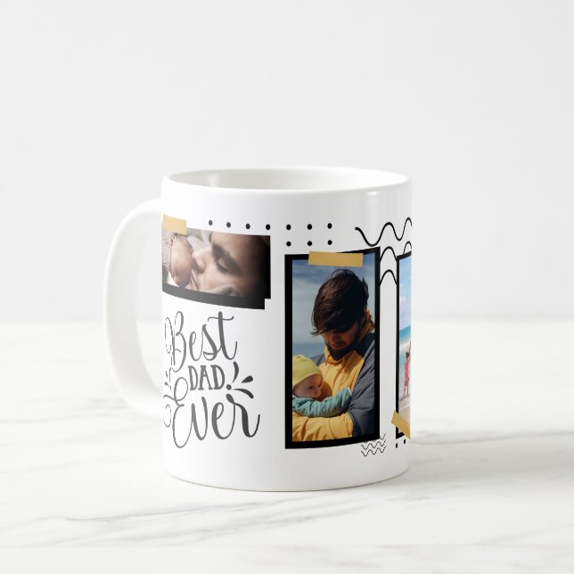 Personalised Father's Day Photo Collage Coffee Mug (Front Left)