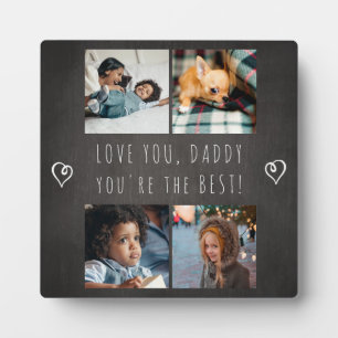Personalised Father's Day photo collage love dad Plaque