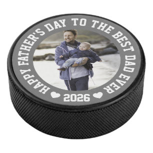 Personalised Father's Day Photo Hockey Puck
