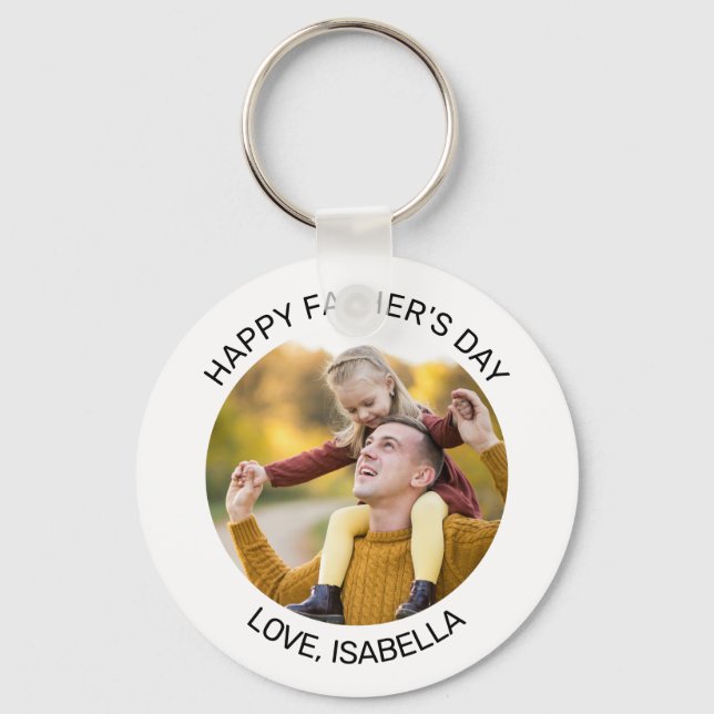 Personalised Father's Day Photo Keychain (Front)