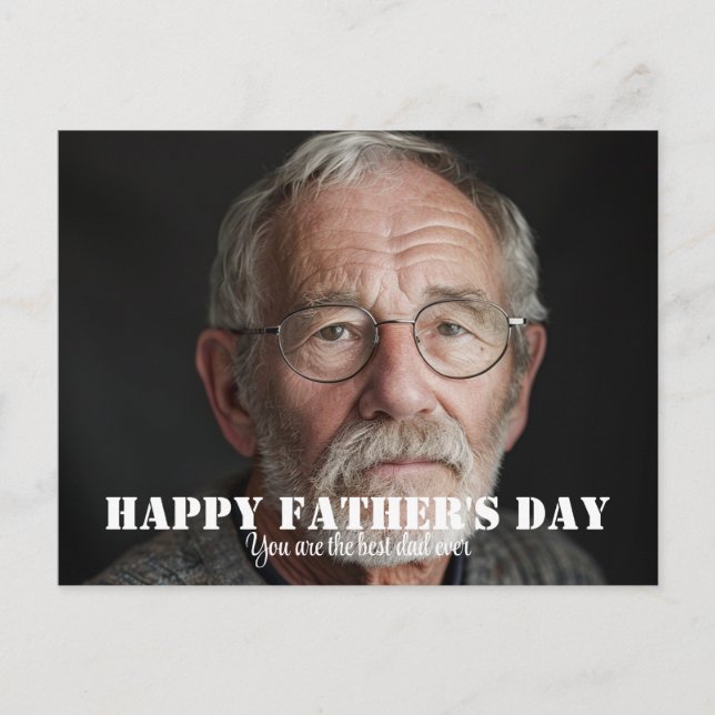 Personalised Father's Day Postcard – Custom Photo (Front)