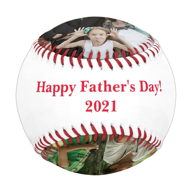 Personalised Father's Day Three Photo Baseball (Front)