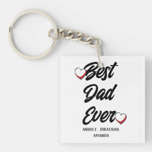 Personalised father's Day, two photo collage gift Key Ring