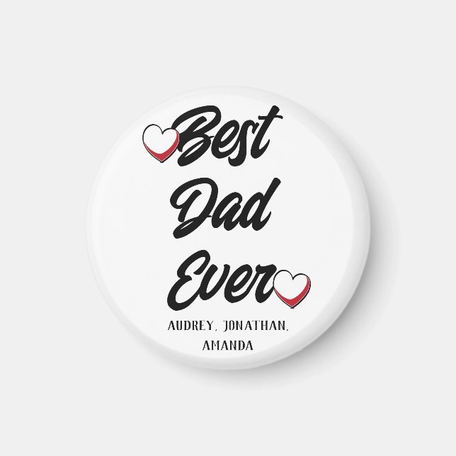 Personalised father's Day, two photo collage gift Magnet (Front)