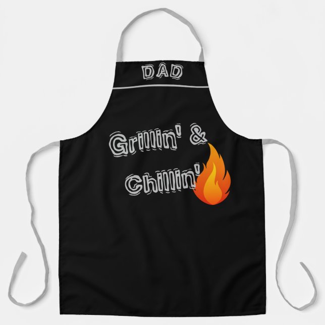 Personalised Father's Day Ultimate BBQ Grill Gift  Apron (Front)