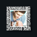 Personalised Father's Day Word Collage Photo Print<br><div class="desc">Add your favourite Instagram photo to create a beautiful unique photo collage wrapped canvas print. Your personal photo surrounded by a word collage border of the many ways to say DAD. Faux linen texture that can be changed to customised background from Zazzle's colour palette. Perfect for creating memories and keepsake...</div>