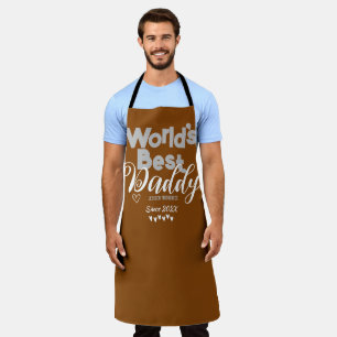 Personalised Fathers Day, world's best daddy gift  Apron