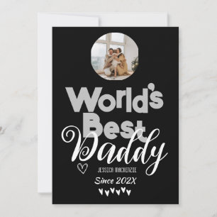 Personalised Fathers Day, world's best daddy gift  Holiday Card