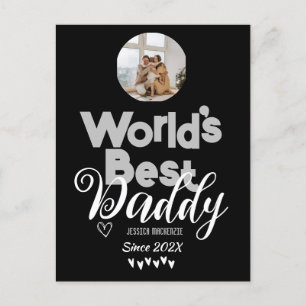 Personalised Fathers Day, world's best daddy gift  Holiday Postcard