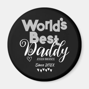Personalised Fathers Day, world's best daddy gift  Magnet