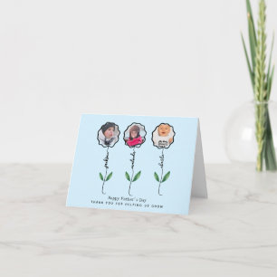 Personalised Fathers Garden Photo gift from kids Card