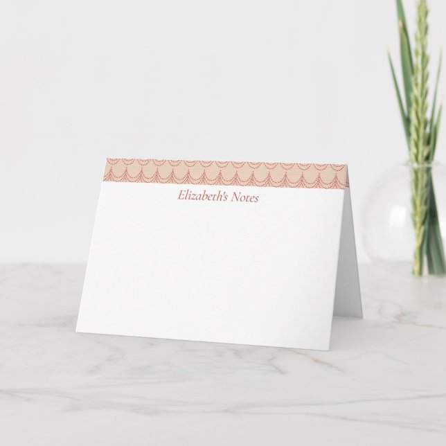 Personalised Faux Chandelier Design Note Card (Front)