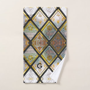 Personalised Faux Flowered Window Art Hand Towel