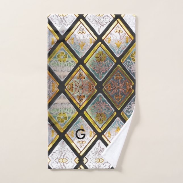 Personalised Faux Flowered Window Art Hand Towel (Hand Towel)
