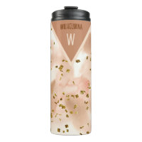Personalised Faux Gold Brown & Pink