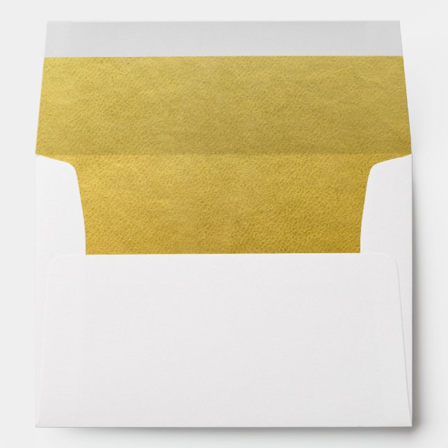 Personalised Faux Gold Foil Custom Envelope Liner (Back (Bottom))