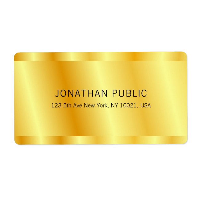Personalised Faux Gold Metallic Look Elegant (Front)