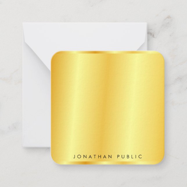 Personalised Faux Gold Metallic Look Template (Front)
