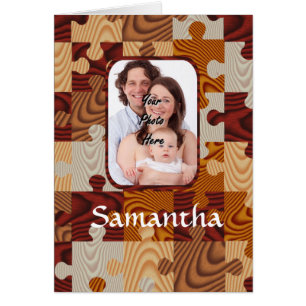 Personalised faux wood jigsaw