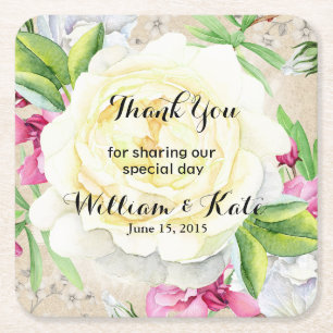 personalised Favor wedding coaster Thank you