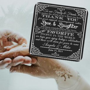 personalised Favor wedding coaster Thank you