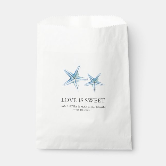 Personalised Favour Bags for Beach Weddings (Front)