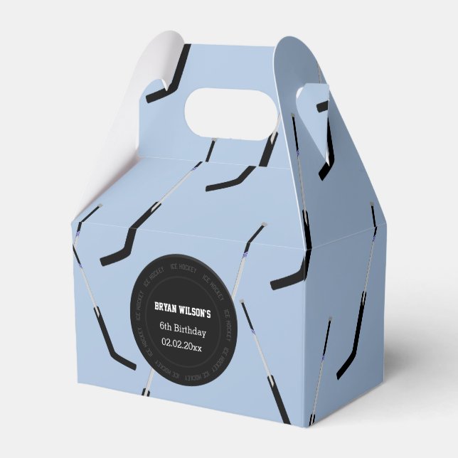 Personalised favour box Ice Hockey theme (Front Side)