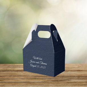 Personalised favour box navy blue