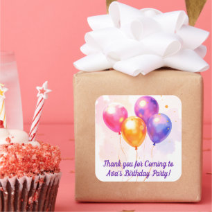 Personalised favour stickers kids party