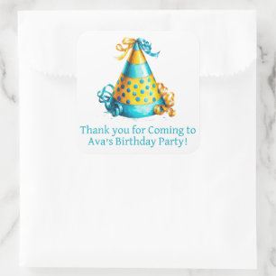 Personalised favour stickers kids party