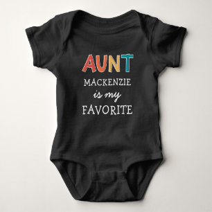 Personalised Favourite Aunt Cute I Love My Aunt Baby Bodysuit