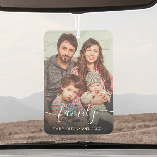 Personalised Favourite Family Photos Modern Script Car Air Freshener