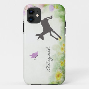 Personalised Fawn and Butterfly Deer iPhone Case