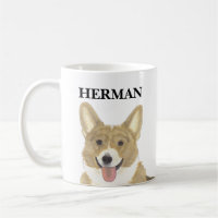 Personalised Fawn and White Corgi