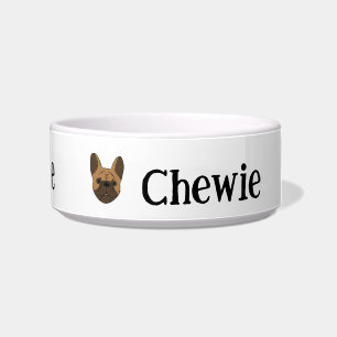 Personalised Fawn French Bulldog Ceramic Dog Bowl