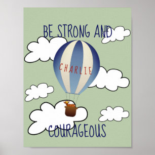 Personalised Fawn in Balloon Quote Poster