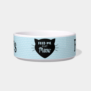Personalised Feed Me Right Meow Bowl