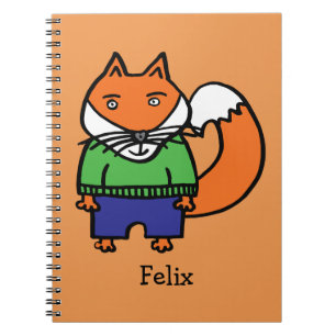 Personalised Felix the Fox Notebook