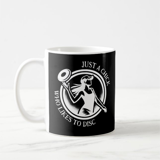 Personalised female Disc Golf  Coffee Mug (Left)