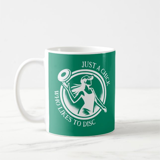 Personalised female Disc Golf  Coffee Mug (Left)