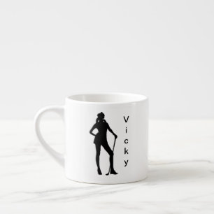 Personalised Female Golf Espresso Cup