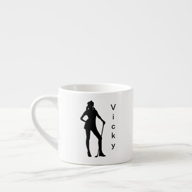 Personalised Female Golf Espresso Cup (Left)
